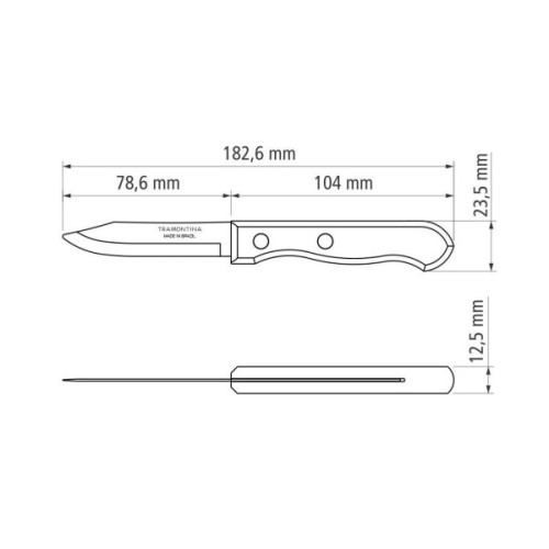 Кухонний ніж Tramontina Dynamic Vegetable 8 cм (22310/103)