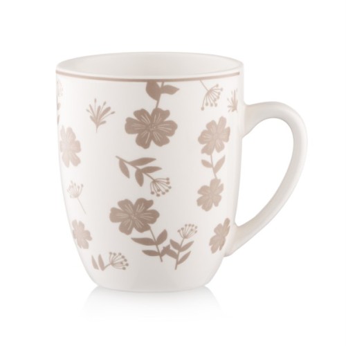 Набір чашок Ardesto Ravenna, 4шт., 360мл, порцеляна, біло-бежевий (AR1336RS)