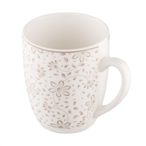 Набір чашок Ardesto Ravenna, 4шт., 360мл, порцеляна, біло-бежевий (AR1336RS)