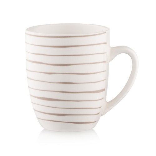 Набір чашок Ardesto Ravenna, 4шт., 360мл, порцеляна, біло-бежевий (AR1336RS)