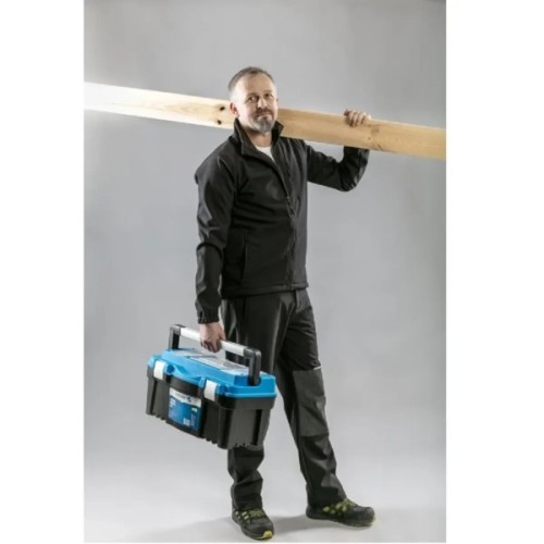 Куртка робоча Hoegert BIESE HT5K258-S SoftShell 96% поліестер/4% еластан чорна, S (48) (HT5K258-S)