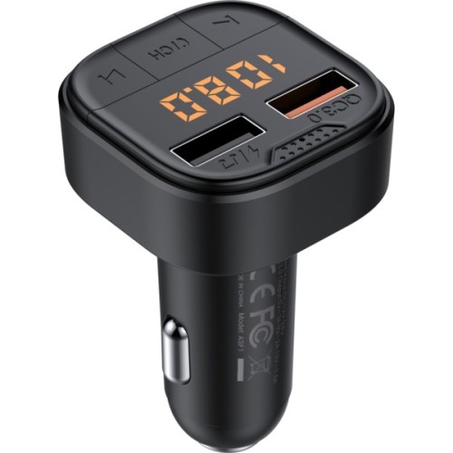 FM модулятор Armorstandart ASF1 18W QC3.0 2xUSB black (ARM82826)