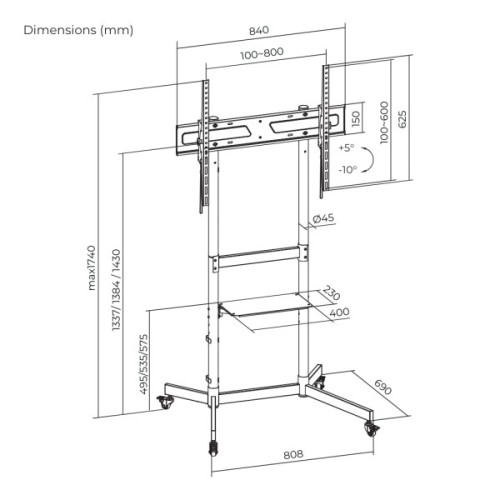 Стійка презентаційна ITech T1044TE