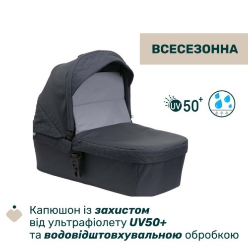 Коляска Chicco 2 в 1 Seety сіра (2900990869008) (87097.53.01)