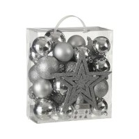 Ялинкова іграшка House Of Seasons Пластик 40 шт Сірі (8718861624120)
