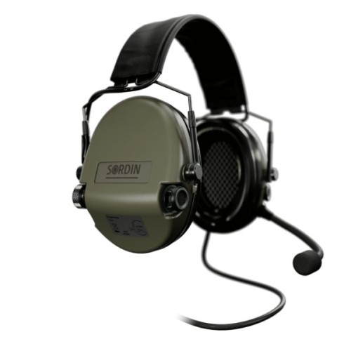 Тактичні навушники Sordin Supreme MIL CC Slim Headband Green PVC (74332-06-S)