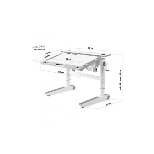 Парта Mealux Ergowood M Multicolor W Energy (BD-800 W/MC Energy)