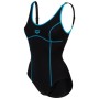 Купальник Arena Tania Clip Back Swimsuit One P 005974-580 чорний, блакитний 44 (3468336866429)