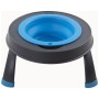 Посуд для собак Dexas Миска одинарна на складній підставці-велика 960 мл блакитна (0084297309114)