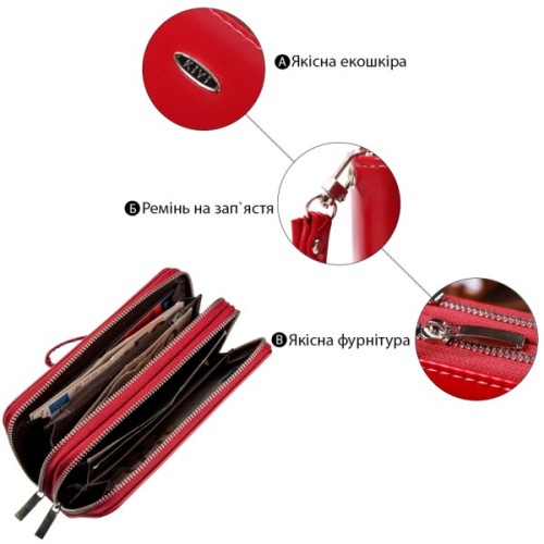 Гаманець Kivi З екошкіри Рожевий (19054)