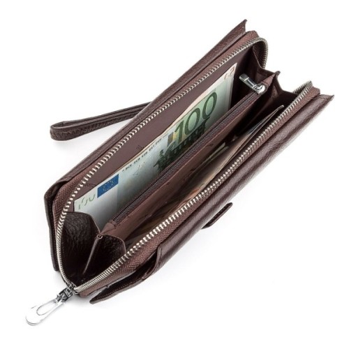 Гаманець ST Leather З натуральної шкіри Коричневий (18457)