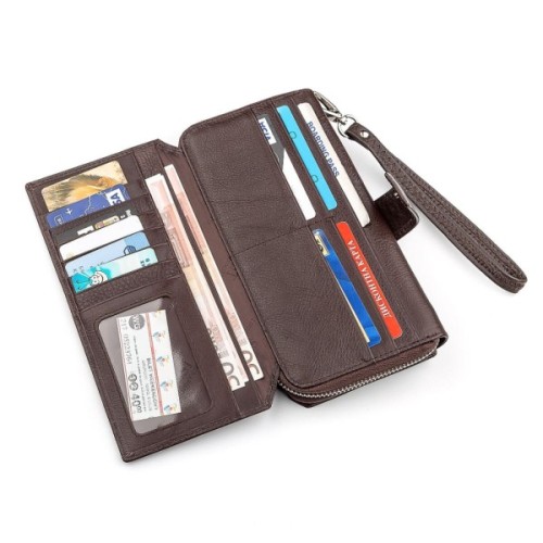 Гаманець ST Leather З натуральної шкіри Коричневий (18457)