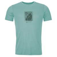 Футболка Ortovox 120 Cool Tec Mtn Cut Ts Wmn aquatic ice - XS - світло-бірюзов (025.001.1217)