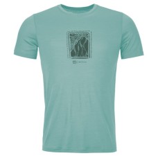 Футболка Ortovox 120 Cool Tec Mtn Cut Ts Wmn aquatic ice - XS - світло-бірюзов (025.001.1217)