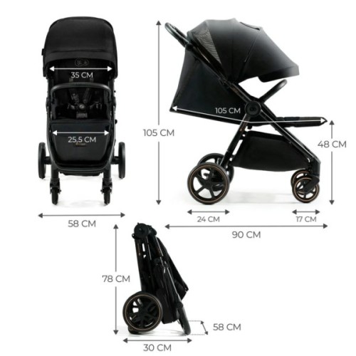 Коляска Kinderkraft Mitzy Ink Black (KSMITZ00BLK0000) (5902533924370)