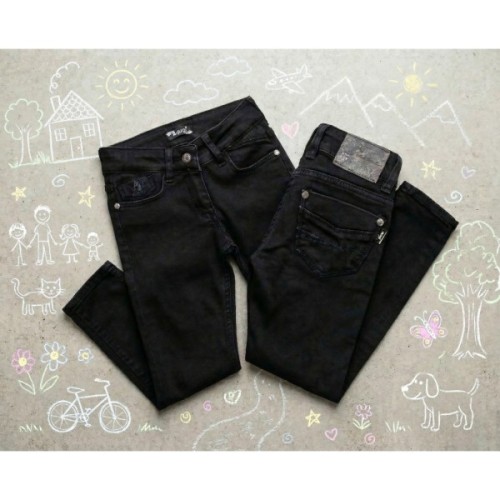 Джинси дитячі A-Yugi утеплені (7294-116G-black)