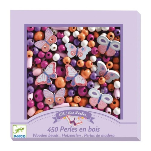 Набір для творчості Djeco з дерев'яними намистинами Метелики (DJ09810)