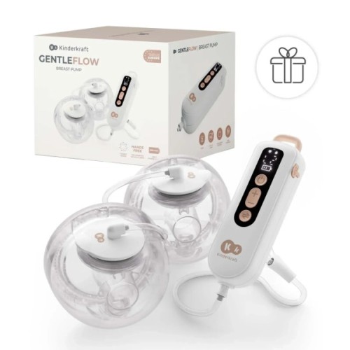 Молоковідсмоктувач Kinderkraft подвійний електричний GentleFlow Gold (5902533931040)