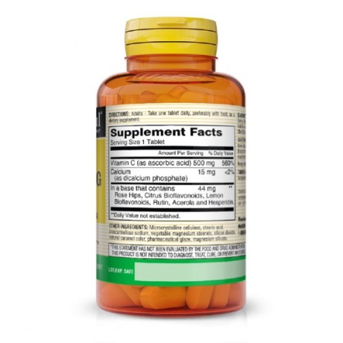 Вітамін Mason Natural Вітамін C 500 мг з шипшиною і біофлавоноїдів, Vitamin C With (MAV11729)