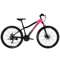 Велосипед Space 27.5" LYRA DD FR рама-15" AL 2026 рожево-чорний (OPS-SP-27.5-094)