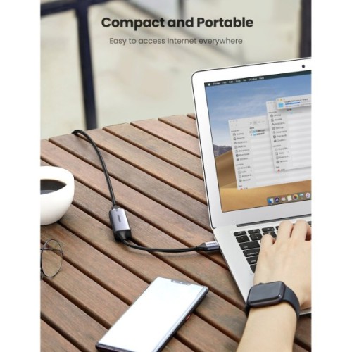Перехідник USB 3.0 AM to RJ45 Ethernet 1000Mbps CM209 Ugreen (50922)