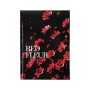Книга записна Axent Red fleur А5, 96 аркушів, клітинка, тверда обкладинка (8459-3-A)