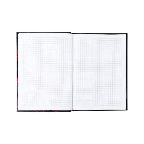Книга записна Axent Red fleur А5, 96 аркушів, клітинка, тверда обкладинка (8459-3-A)