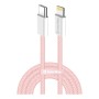 Дата кабель USB-C to Lightning 1.0m 27W pink ColorWay (CW-CBPDCL061-P)