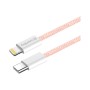 Дата кабель USB-C to Lightning 1.0m 27W pink ColorWay (CW-CBPDCL061-P)