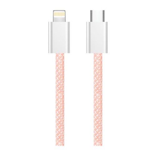 Дата кабель USB-C to Lightning 1.0m 27W pink ColorWay (CW-CBPDCL061-P)