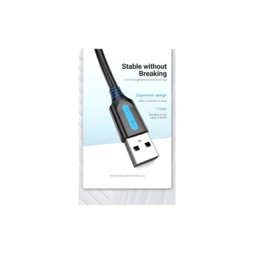 Дата кабель USB 2.0 AM to Mini 5P 1.0m black Vention (COMBF)