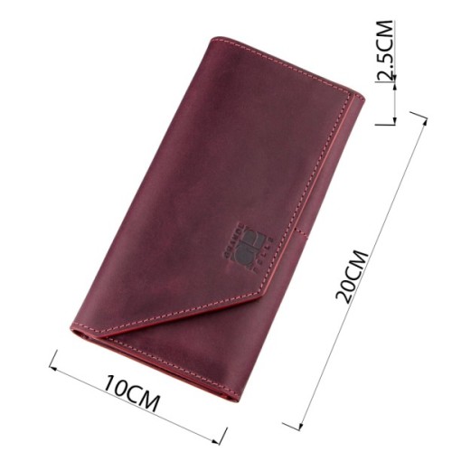 Гаманець Grande Pelle На магніті Бордовий (11217)