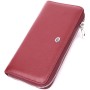 Гаманець ST Leather З натуральної шкіри Бордовий (22560)