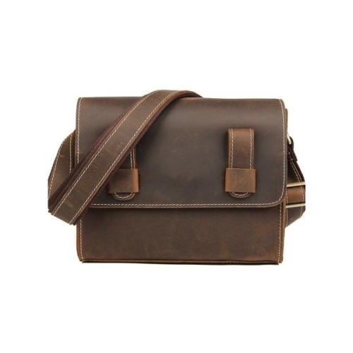 Сумка Vintage Чоловіча у вінтажній шкірі Коричнева (14980)