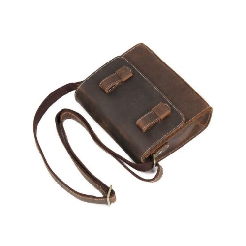 Сумка Vintage Чоловіча у вінтажній шкірі Коричнева (14980)