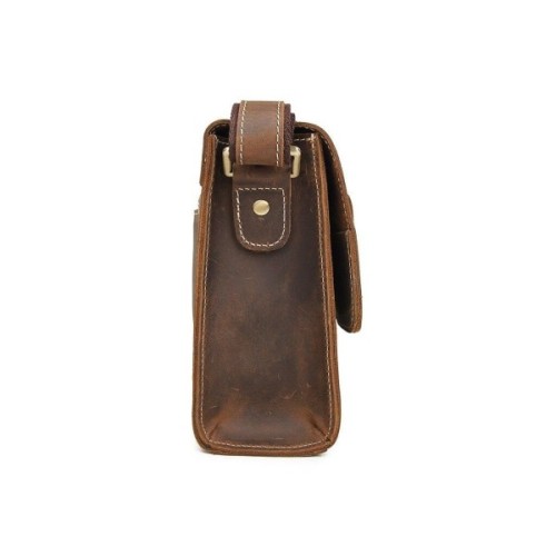 Сумка Vintage Чоловіча у вінтажній шкірі Коричнева (14980)