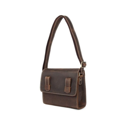 Сумка Vintage Чоловіча у вінтажній шкірі Коричнева (14980)