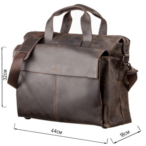 Сумка Shvigel Шкіряна Коричнева (11119)