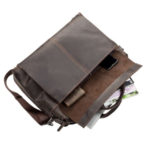 Сумка Shvigel Шкіряна Коричнева (11119)