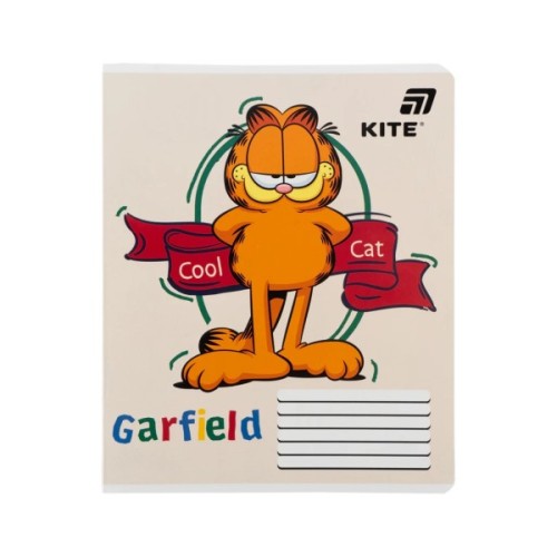 Зошит Kite Garfield, 18 аркушів, клітинка (GF26-236)