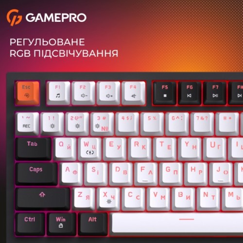 Клавіатура GamePro MK160 V2 Warden QLAB Sakura Linear RGB USB UA Black (MK160-V2-B-QS)