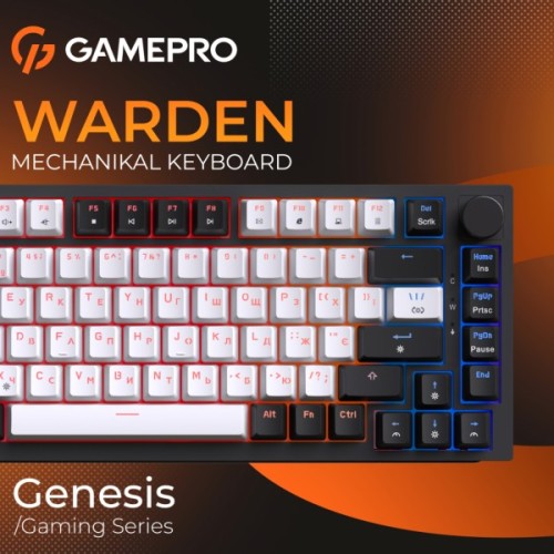Клавіатура GamePro MK160 V2 Warden QLAB Sakura Linear RGB USB UA Black (MK160-V2-B-QS)