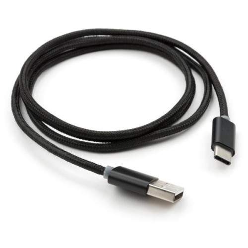 Дата кабель USB 2.0 AM to USB-C 1.0m LED black Vinga (VCPDCTCLED1BK)