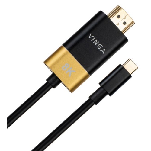 Кабель мультимедійний USB-C to HDMI M 1.5m v2.1 8K60Hz Gold plated Vinga (VCPVCCH2115)