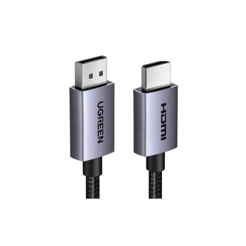 Кабель мультимедійний DisplayPort M to HDMI M 2.0m V2.0 4K30Hz DP125 black Ugreen (35842)