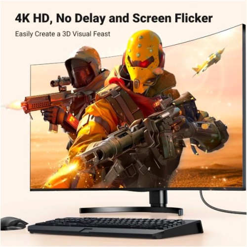 Кабель мультимедійний DisplayPort M to HDMI M 2.0m V2.0 4K30Hz DP125 black Ugreen (35842)