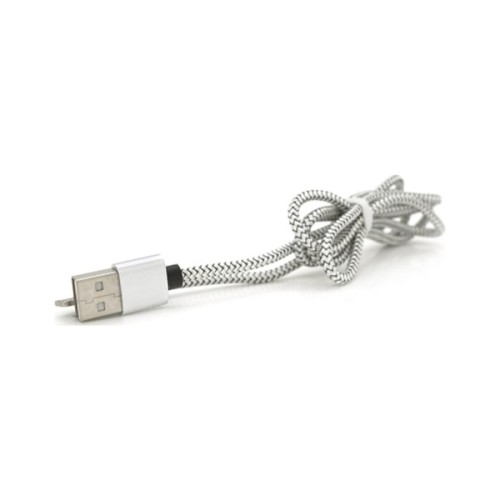 Дата кабель USB 2.0 to Lightning 1.0m 2A magnetic nylon silver PiPo (18168)