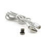 Дата кабель USB 2.0 to Lightning 1.0m 2A magnetic nylon silver PiPo (18168)