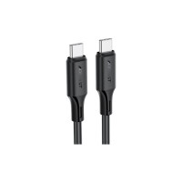 Дата кабель USB-C to USB-C 1.2m 3A 60W silicone black Acefast (6974316284161)