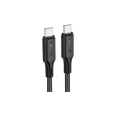 Дата кабель USB-C to USB-C 1.2m 3A 60W silicone black Acefast (6974316284161)